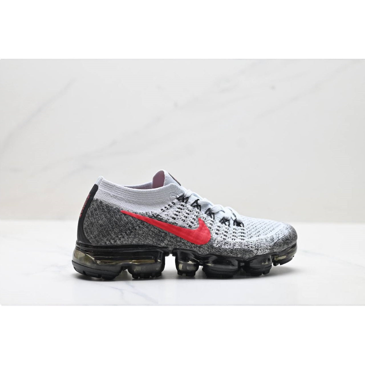Обувки Air VaporMax Flyknit Platinum Red Black