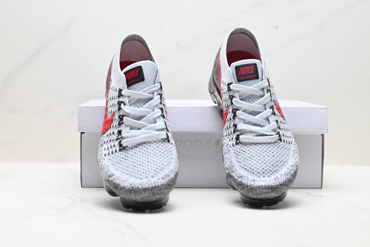 Обувки Air VaporMax Flyknit Platinum Red Black