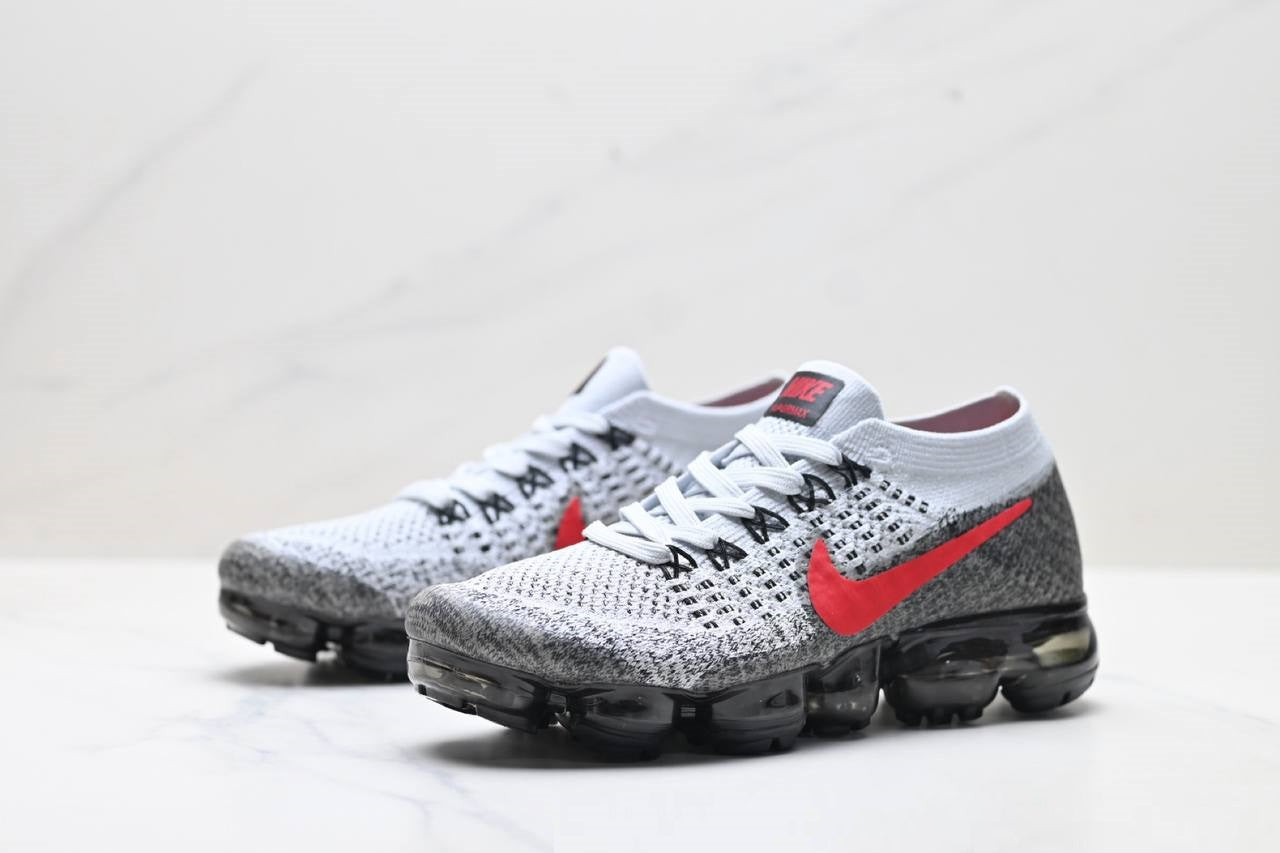 Обувки Air VaporMax Flyknit Platinum Red Black