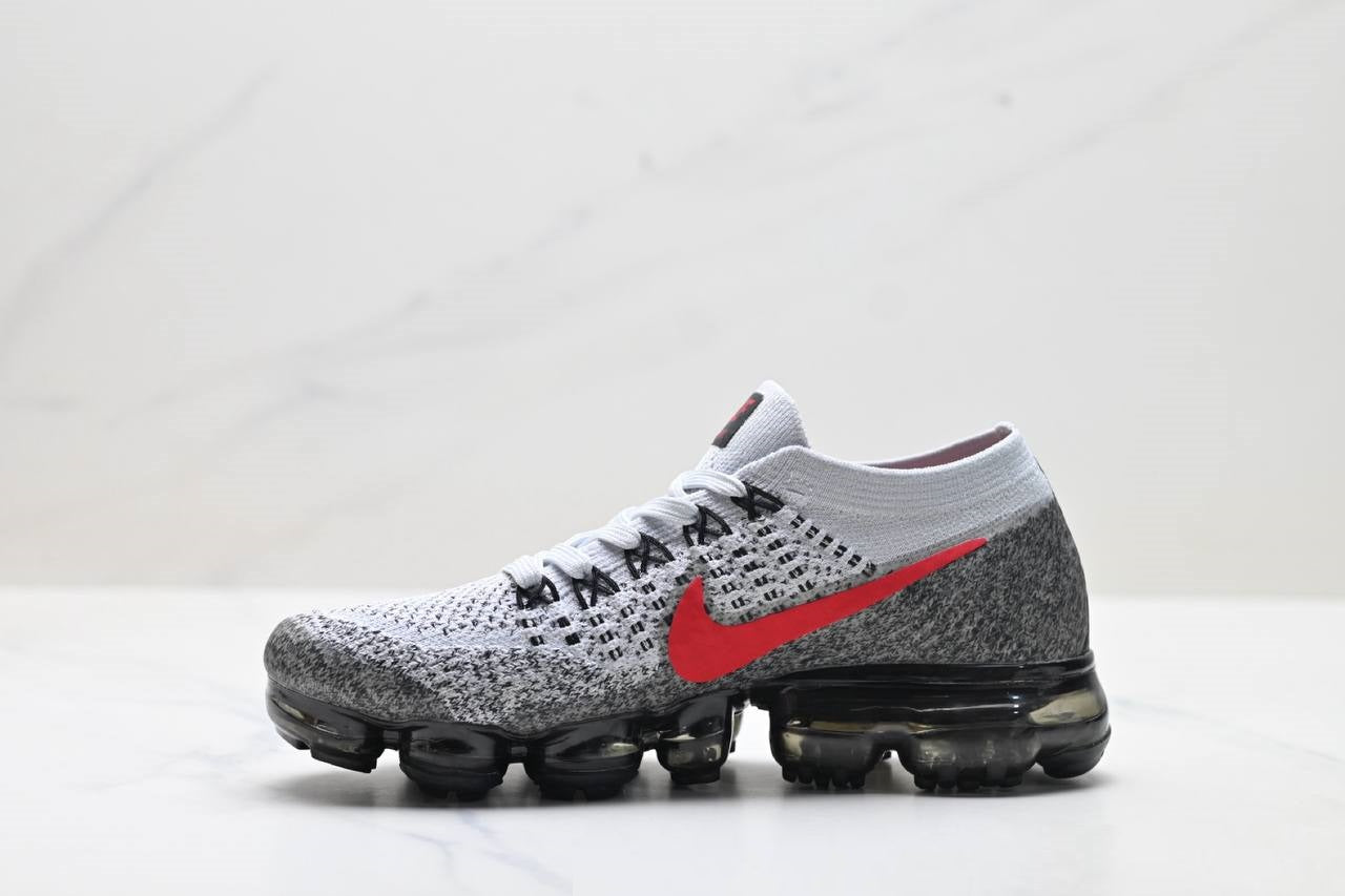 Обувки Air VaporMax Flyknit Platinum Red Black