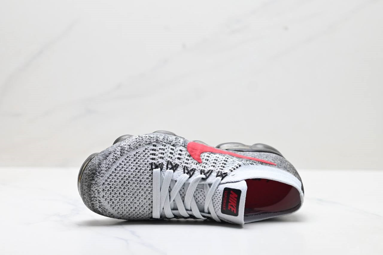 Обувки Air VaporMax Flyknit Platinum Red Black