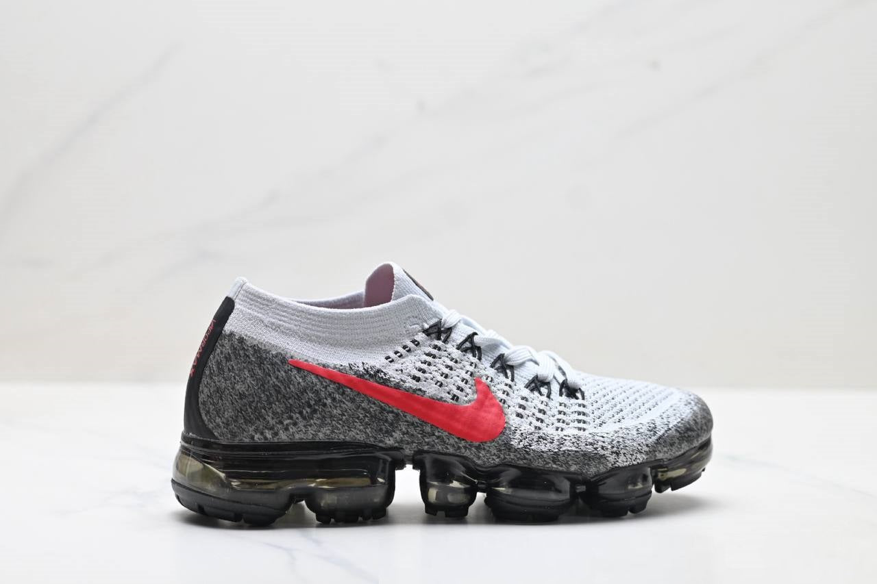 Обувки Air VaporMax Flyknit Platinum Red Black